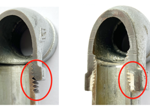 New product: Wide-edge malleable cast iron gas pipe