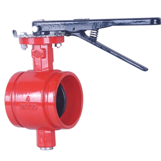 BS Grooved Resilient Butterfly Valve Lever Operated (D81X4)