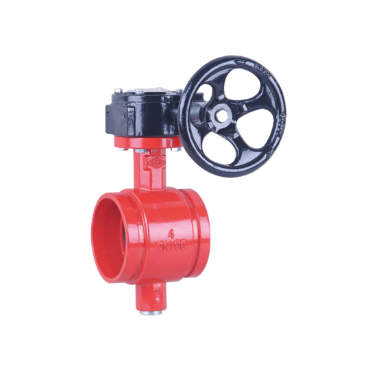 BS Grooved Resilient Butterfly Valve Gear Operated (D381X4)
