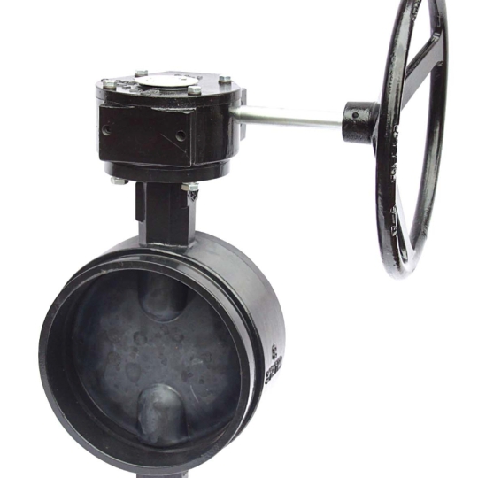 BS Grooved Resilient Butterfly Valve Gear Operated (D381X4-BL)(Longer Neck Design)
