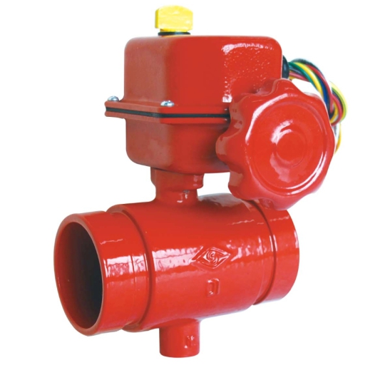 BS Grooved Resilient Butterfly Valve Gear Operated, with Tamper Switch (XD381X4)