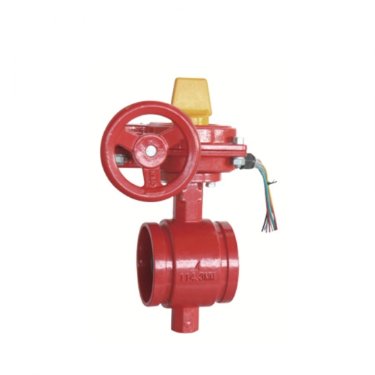 ANSI Grooved Resilient Butterfly Valve Gear Operated, with Tamper Switch ULFM (XD381X)